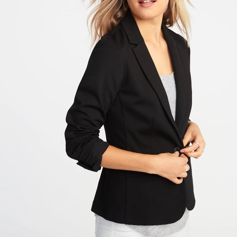 NWT Old Navy Black Classic Ponte Knit Blazer